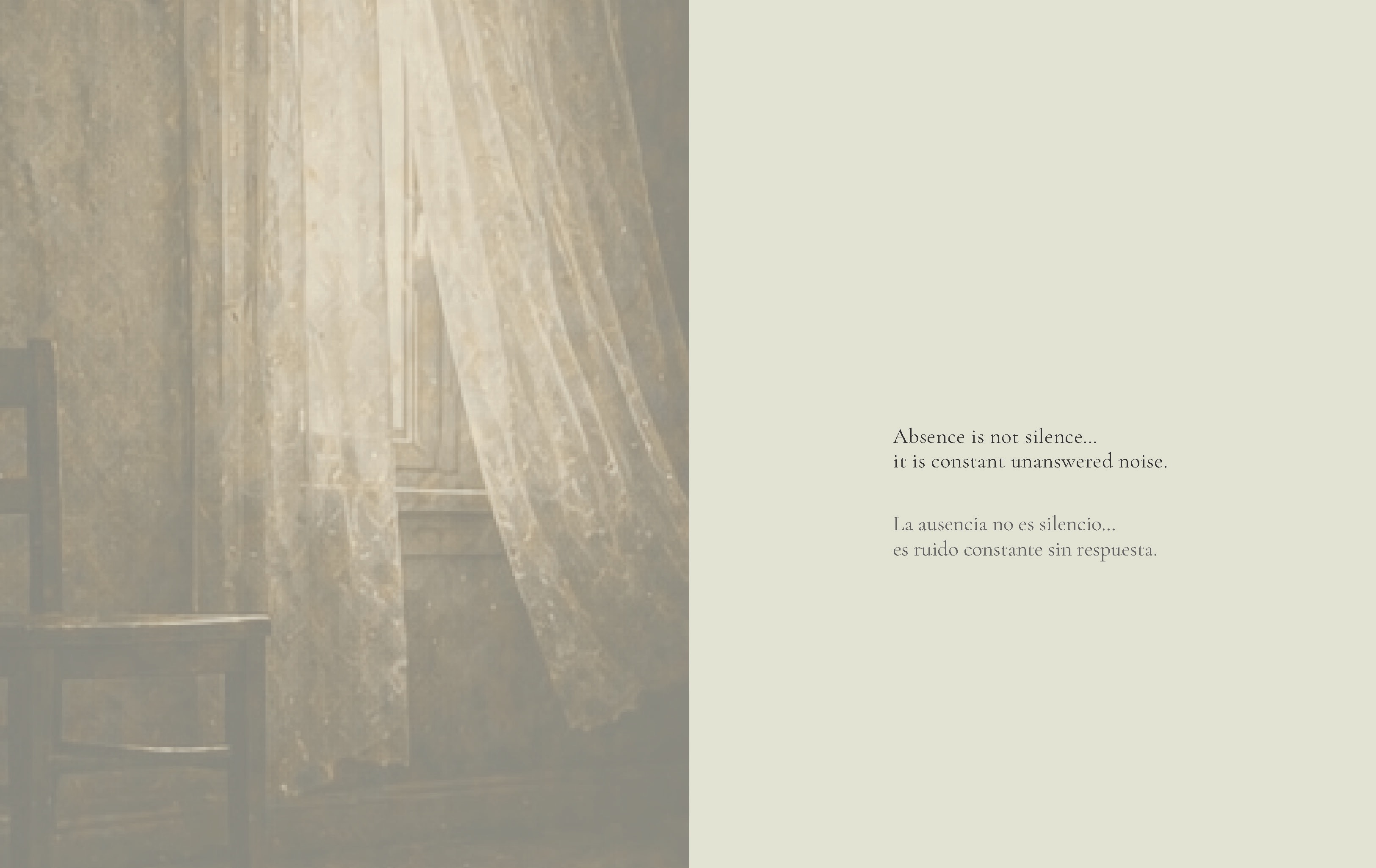 Preview spread from What Remains exploring loss and memory