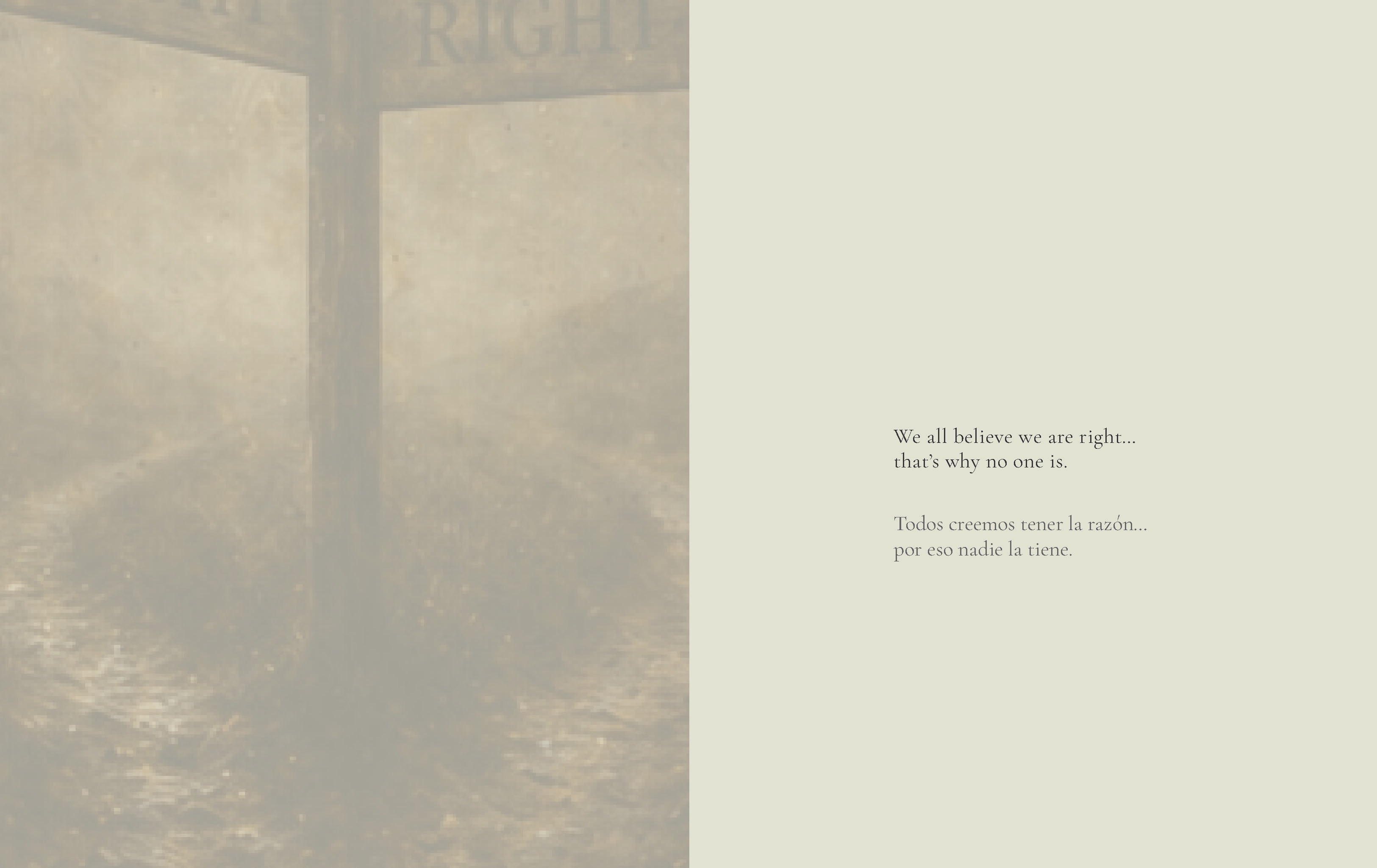 Preview spread from What Remains exploring meaning and conviction